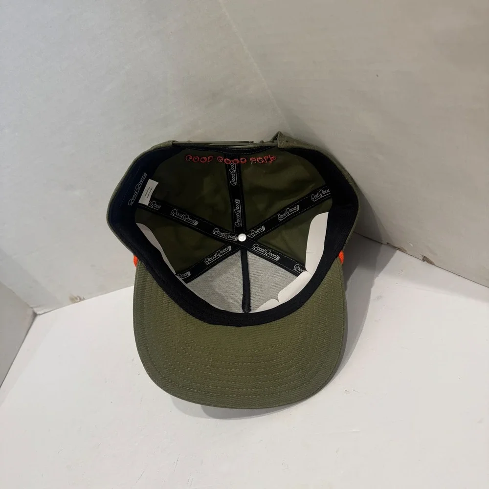 NEW Good Good Golf Country Club Rope Hat Mens Olive Green Snapback Patch Cap